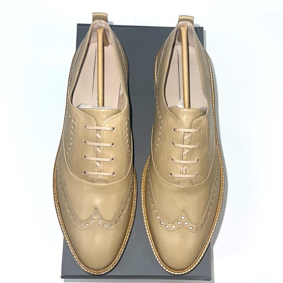 Ecco Incise Taupe Leather Lace-Up, Wing-Tip Contemp.  Oxford EU 42 Men 8… - Picture 12 of 13